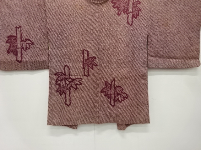 JAPANESE KIMONO / ANTIQUE HAORI / SILK / ALL SHIBORI / BAMBOO GRASS